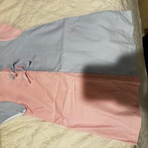 Pink and Blue Colorblock Dress